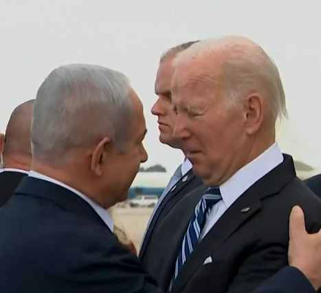 Biden, İsrail'de! Netanyahu ile karşılaştıkları an verdikleri tepki insanlık dışı