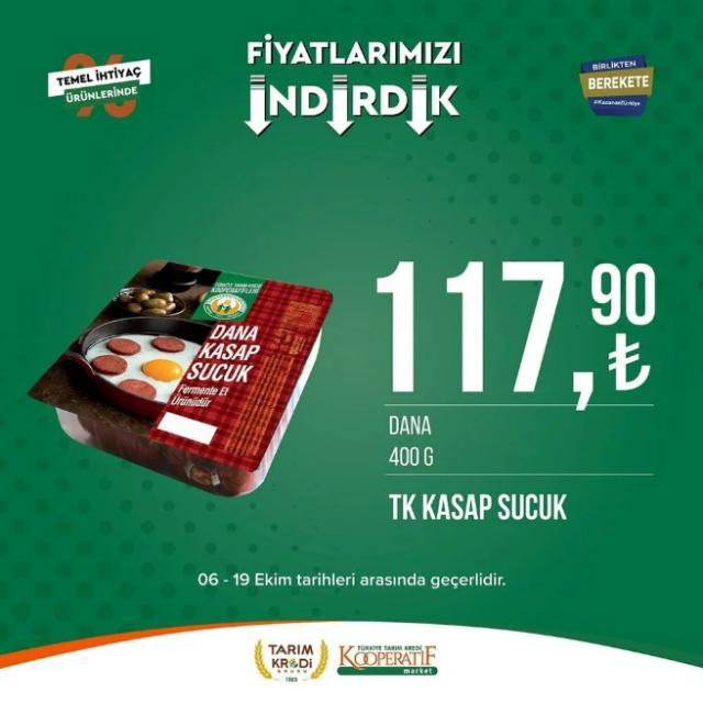 Cumhurbaşkanı Erdoğan'ın çağrısının ardından yüzde 50'ye varan indirim yaptılar! İşte Tarım Kredi marketlerinde fiyatı düşen ürünler