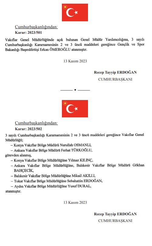 4 ülkeye büyükelçi ataması Resmi Gazete'de