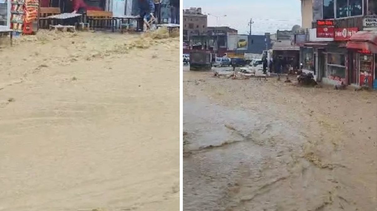 Su borusunun patladığı kentte iş yerlerini su bastı, yollar göle döndü