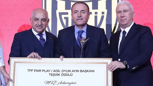 Halil Umut Meler'e yumruk atan Ankaragücü Başkanı Faruk Koca, TFF'den Fair Play ödülü almış