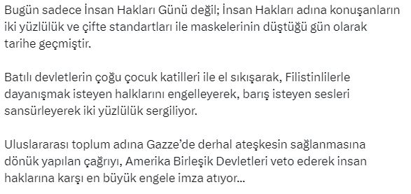 AK Parti Sözcüsü Çelik, 10 Aralık'ı İnsan Hakları Günü olarak ananlara Gazze'yi hatırlattı: Maskeniz düştü, iki yüzlüsünüz