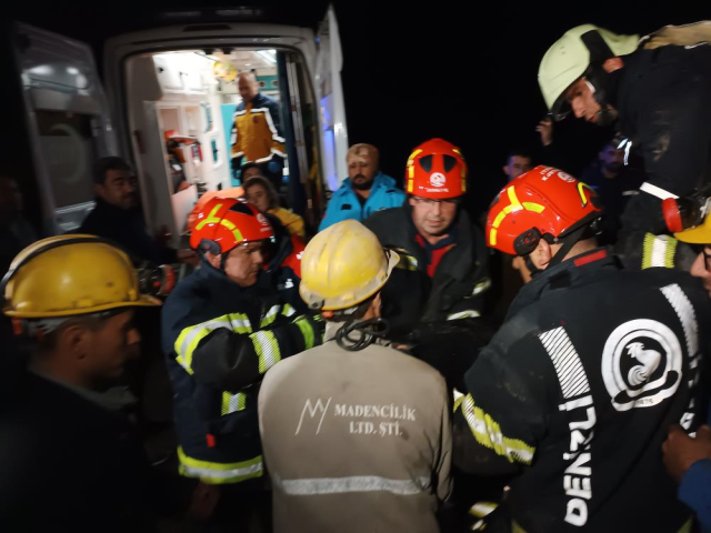 Denizli'de maden ocağında göçük faciası! 2 kişi hayatını kaybetti, 1 kişi yaralandı