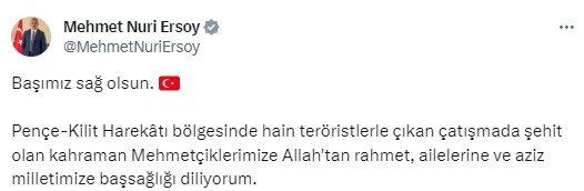 Kuzey Irak'ta şehit düşen 6 askerimiz için siyasilerden taziye mesajları