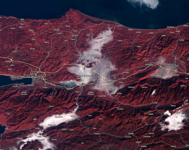 Sakarya'da katliam gibi kazaya neden olan sis bulutunun uydu fotoğrafı ortaya çıktı