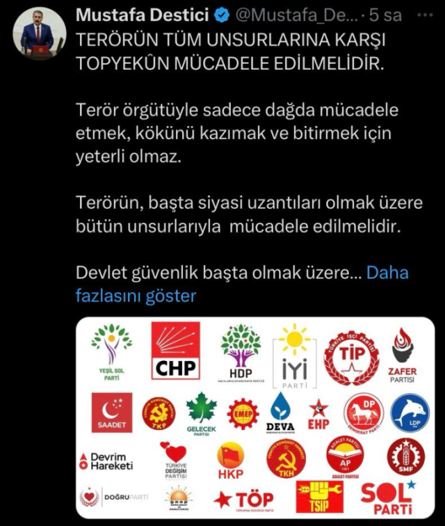 BBP lideri Destici'den ortalığı karıştıran paylaşım! Muhalefet partilerinden tepki yağdı