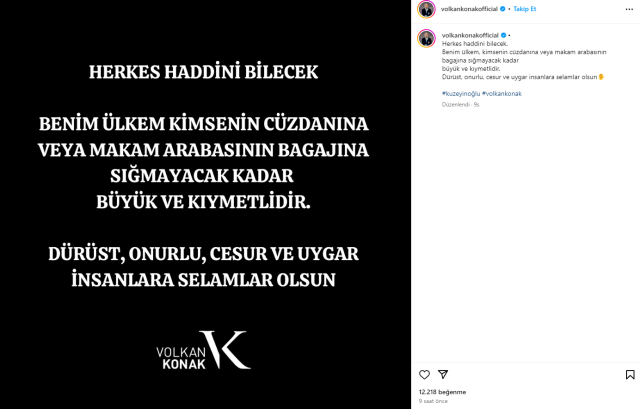 Diyanet'in suç duyurusunda bulunduğu Volkan Konak'tan bir olay yaratacak açıklama daha