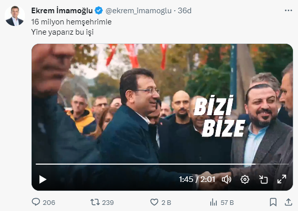 İmamoğlu'ndan Kurum'un adaylığı sonrası manidar video: 16 milyon hemşehrimle yine yaparız bu işi