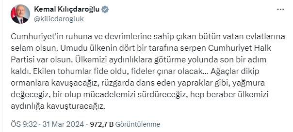 Haritanın kızardığını gören Kılıçdaroğlu daha fazla sessiz kalamadı