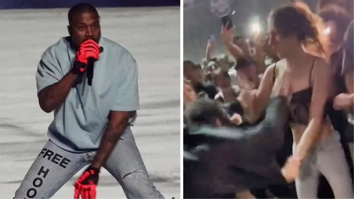 Kanye West'in konserinde ortalık karıştı! Trans birey önüne geçen herkesi yumrukladı