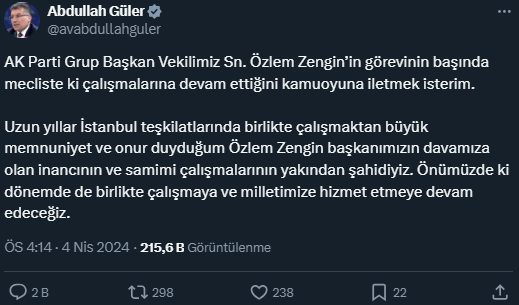 AK Parti'den Özlem Zengin'in görevden alındığı iddialarına yalanlama: Görevinin başında