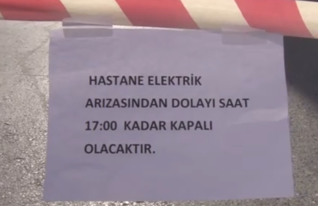 Esenyurt Devlet Hastanesi'nde elektrik arızası nedeniyle hasta kabulü durdu